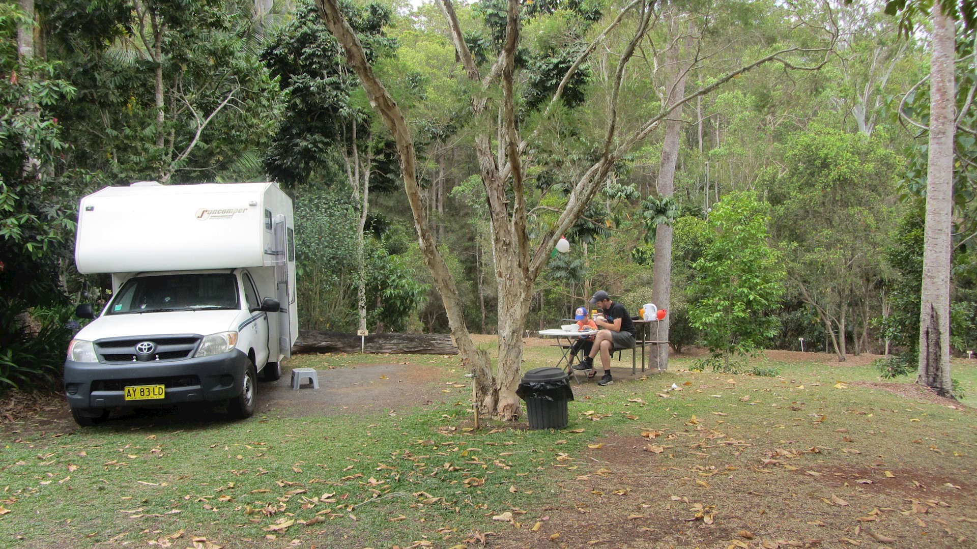 Kamperen met gezin in Australie